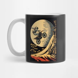 Dirt bike big jump on mars Mug